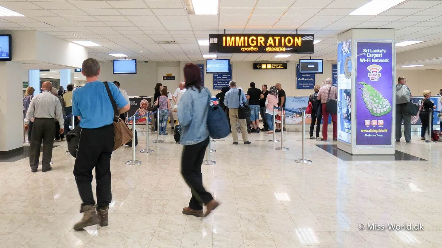 Colombo Airport immigration Sri Lanka