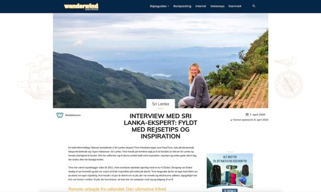 Interview om Sri Lanka med rejsemagasinet Wanderwind