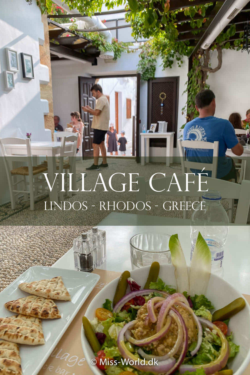 village cafe lindos pin