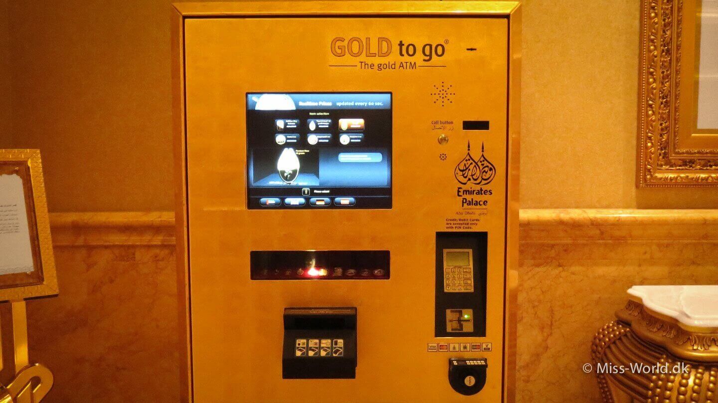 Emirates Palace Hotel Abu Dhabi - Gold ATM