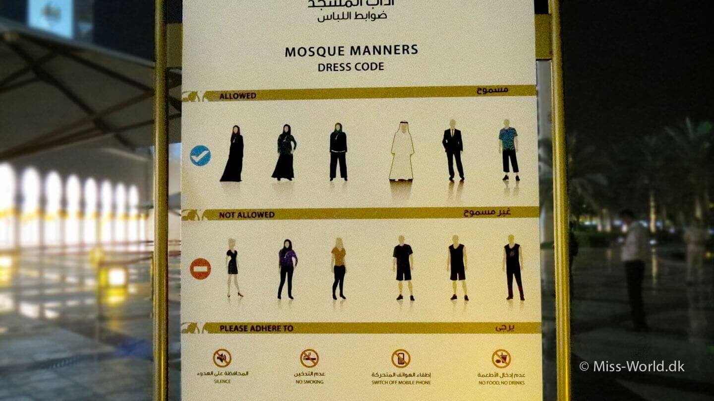 Sheikh Zayed Mosque dress code