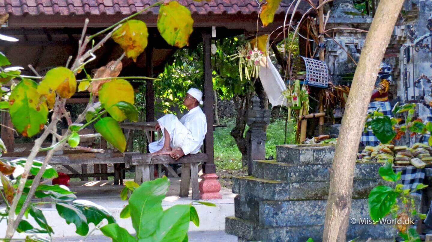 Balinese man resting in Sanur Bali