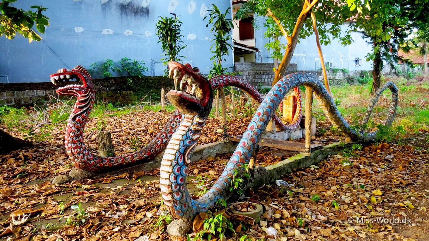 Snake statues in Sanur Bali