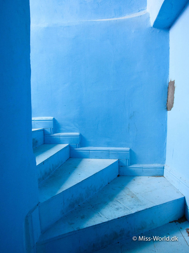 blå trappe marokko