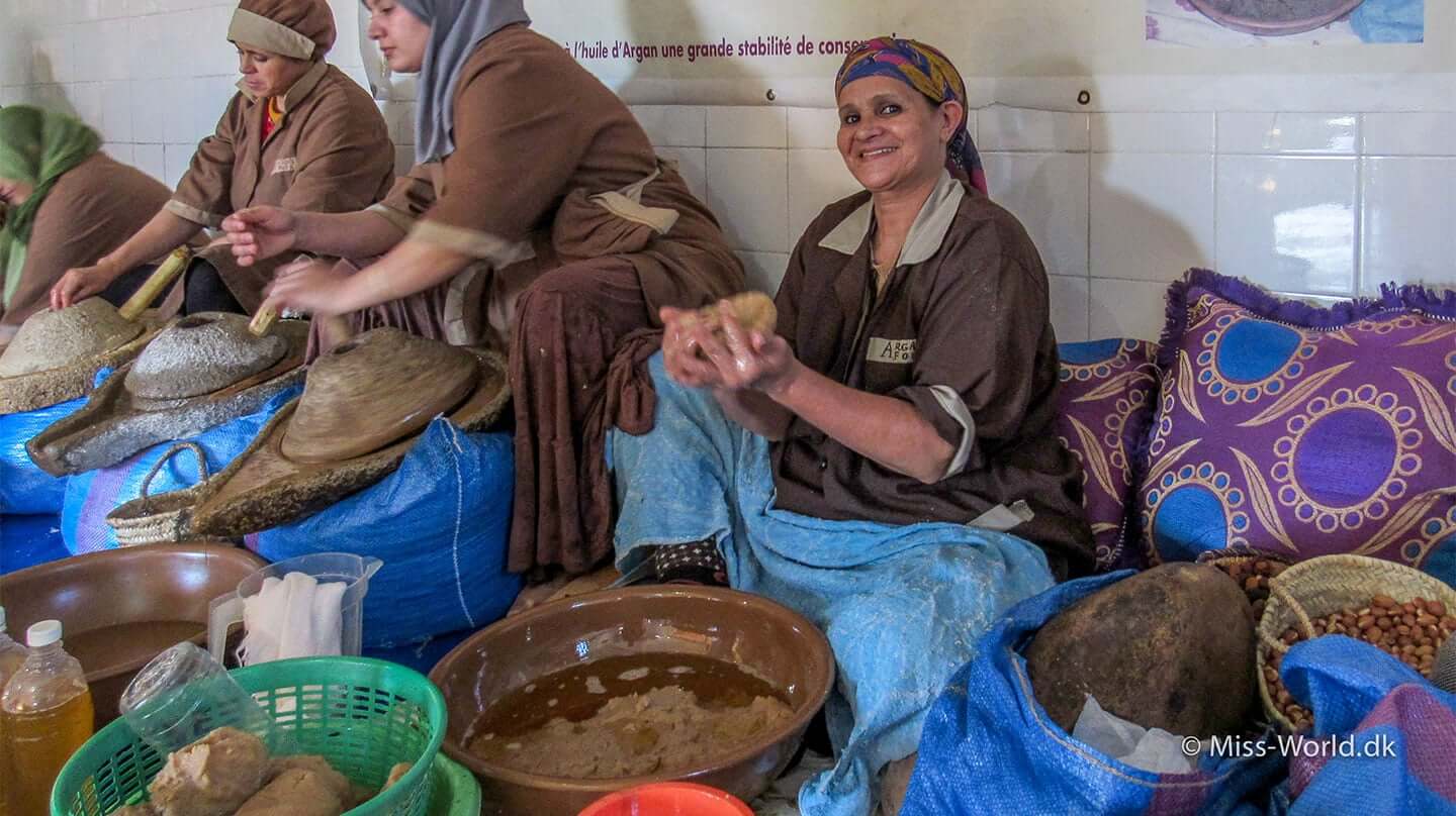 Kvinde-kooperativ Argan olie fabrik Marokko
