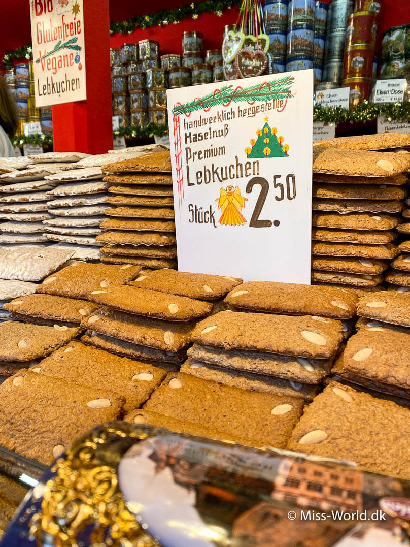 Lebkuchen på Tysklands bedste julemarked, Nürnberg Christkindlesmarkt